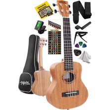 Tekno Trust CT-24MC Set Maun Concert Ukulele (Softcase Tuner Capo Metod Nota Sticker Askı Pena)