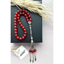 Crazy Takı Tasarım 8 mm Hakiki Akik Doğaltaş 33 Lü Tesbih