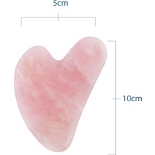 Seay Pembe Kuvars Taşı Gua Sha Yüz Bakımı Kalp Guasha 1. Kalite Sertifikalı