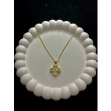 Liva Accessories Van Cleeff Desenli Taşlı Zincir Kolye