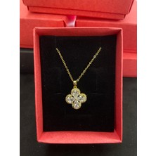Liva Accessories Van Cleeff Desenli Taşlı Zincir Kolye