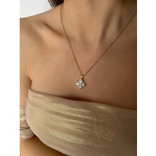 Liva Accessories Van Cleeff Desenli Taşlı Zincir Kolye