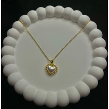 Liva Accessories Kalp Şekilli Zincirli Sedef Kolye