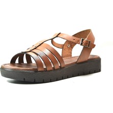 Beety 167.307 Kahverengi & Taba Kalın Taban Kadın Bodrum Sandalet