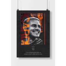 Poster City Mauro Icardi Futbolcu  Poster Çerçevesiz Parlak Kağıt