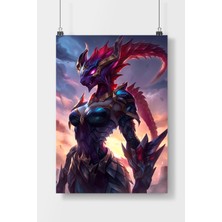 Poster City League Of Legends Oyun  Poster Çerçevesiz Parlak Kağıt