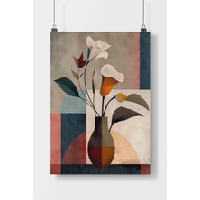 Poster City Minimalist Çiçek  Poster Çerçevesiz Parlak Kağıt