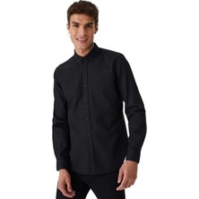 Loft LF2033014 Loft Erkek Uzun Kol Gömlek Black