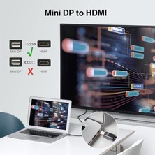 Yediseven Mini Display Port To HDMI Kablo 4KX2K Video Aktarma Kablosu 1.8 Metre