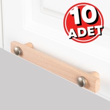 Artı Woods Dolap Kulpu, 10 Adet - Doğal Ahşap Kulp, Cekmece Kulpu, Mutfak Dolap Kulplari