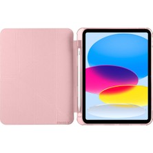 Sneezy Ipad 10.nesil 10.9 Inç 2022 Uyumlu Üçgen Katlanabilir Kalemlikli Standlı Akıllı Kılıf