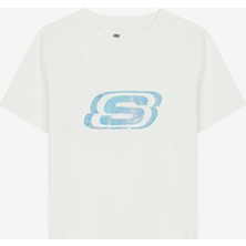 Skechers Essential G Short Sleeve  T-Shirt Büyük Kız Çocuk Kırık Beyaz  SK232139-102