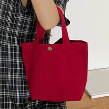 ZhuningShop3 Bir Stil El Mini Çanta Katı Alışveriş Çantaları Bayanlar Vintage Tote Rahat Omuz Çantası Sıfır Cüzdan Çile Kova Çanta (Yurt Dışından)