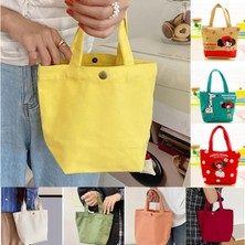 ZhuningShop3 Bir Stil El Mini Çanta Katı Alışveriş Çantaları Bayanlar Vintage Tote Rahat Omuz Çantası Sıfır Cüzdan Çile Kova Çanta (Yurt Dışından)