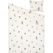 IKEA Çocuk Nevresim Takımı Seti Beyaz-Desenli 150X200/50X60 cm