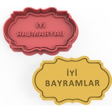 Butedo Iyi Bayramlar Kurabiye Kalıbı Şekillendirici Kopat 2 Parça