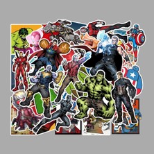 Silver Umbrella 50PMARVEL Anime Figürü Avengers Süper Kahraman Marvel Efsaneleri Grafiti Çıkartmalar Aksiyon Figürü Bilgisayar Kaykay Bagaj Dıy Çocuk Oyuncak (Yurt Dışından)