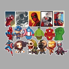 Silver Umbrella 50PMARVEL Anime Figürü Avengers Süper Kahraman Marvel Efsaneleri Grafiti Çıkartmalar Aksiyon Figürü Bilgisayar Kaykay Bagaj Dıy Çocuk Oyuncak (Yurt Dışından)