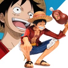 Silver Umbrella Anime Modeli Dekoratif Tek Parça Çömelme Luffy Model Bebek Oyuncak (Yurt Dışından)