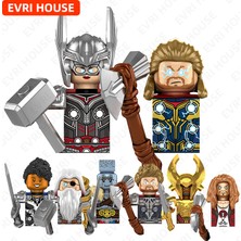 Silverum Brella Süper Kahraman Thunder Tanrı Thor Jane Foster Aksiyon Figürleri Odin Hela Mini Tuğla Disney Oyuncak Inşaat Blokları Çocuklar Için (Yurt Dışından)