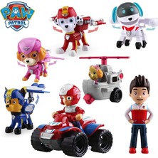 Silver Umbrella Orijinal Paw Patrol Köpek Yavrusu Devriye Araba Patrulla Canina Aksiyon Şekilli Kalıp Marshall Chase Ryder Araç Araba Çocuk Boys Oyuncak Hediyeler (Yurt Dışından)