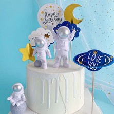 Silver Umbrella 3 Adet Astronot Oyuncak Figürleri Heykelcik Uzay Astronot Doğum Günü Partisi Çocuklar Boys Için Oyuncaklar Oyna Hediyeler Oyna Türler: Astronot Altın 3 Adet (Yurt Dışından)