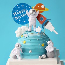 Silver Umbrella 3 Adet Astronot Oyuncak Figürleri Heykelcik Uzay Astronot Doğum Günü Partisi Çocuklar Boys Için Oyuncaklar Oyna Hediyeler Oyna Türler: Astronot Altın 3 Adet (Yurt Dışından)