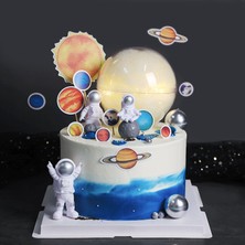 Silver Umbrella 3 Adet Astronot Oyuncak Figürleri Heykelcik Uzay Astronot Doğum Günü Partisi Çocuklar Boys Için Oyuncaklar Oyna Hediyeler Oyna Türler: Astronot Altın 3 Adet (Yurt Dışından)