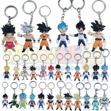 Silver Umbrella Dragon Ball Goku Vegeta Gohan Cep Buu Anahtarlık Figürleri Süper Saiyan Dbz Aksiyon Figürü Anime Koleksiyon Model Oyuncaklar Çocuklar Hediye (Yurt Dışından)