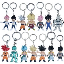 Silver Umbrella Dragon Ball Goku Vegeta Gohan Cep Buu Anahtarlık Figürleri Süper Saiyan Dbz Aksiyon Figürü Anime Koleksiyon Model Oyuncaklar Çocuklar Hediye (Yurt Dışından)