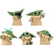 Silverum Brella 5 Adet/takım Star Wars Mandaloryalı Bebek Yoda Karikatür Aksiyon Figürü Biblo Süsleme Hediye (Yurt Dışından)