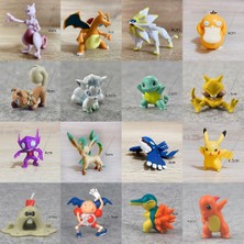 Silver Umbrella Pokemon Mini Rakamlar Pikachu Charmander Bulbasaur Squirtle Eevee Popplio Abra Rockruff Chespin Pvc Şekil Oyuncaklar Hediye (Yurt Dışından)