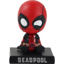 Silver Umbrella 12 cm Bobble Kafa Şekil Jack Örümcek Adam Hulk Dikiş Kaptan Amerika Deadpool Thanos Demir Adam Model Oyuncak Araba Dekorasyon Telefon Tutma (Yurt Dışından)