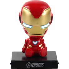 Silver Umbrella 12 cm Bobble Kafa Şekil Jack Örümcek Adam Hulk Dikiş Kaptan Amerika Deadpool Thanos Demir Adam Model Oyuncak Araba Dekorasyon Telefon Tutma (Yurt Dışından)