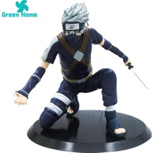 Silver Umbrella Yeşil Ev Minyatür Anime Naruto Aksiyon Hatake Kakashi Yaratıcı Model Bebek (Yurt Dışından)