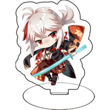 Silver Umbrella Adet 10 cm Oyun Genshin Etki Standı Işareti Anime Figürü Akrilik Model Zhongli Ayato Venti Xiao Yae Miko Çift Taraflı Stand Modeli Plaka Masa Dekoru Hayranları Hediye (Yurt Dışından)