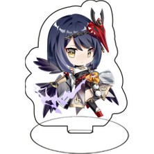 Silver Umbrella Adet 10 cm Oyun Genshin Etki Standı Işareti Anime Figürü Akrilik Model Zhongli Ayato Venti Xiao Yae Miko Çift Taraflı Stand Modeli Plaka Masa Dekoru Hayranları Hediye (Yurt Dışından)