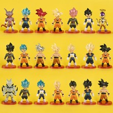 Silver Umbrella Dragon Ball Süper El Yapımı Tam Set 42 Bebek Maymun Kral Gohan Vegeta Saiya Bebek Modeli Dekorasyon Hediye (Yurt Dışından)