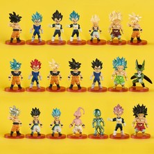 Silver Umbrella Dragon Ball Süper El Yapımı Tam Set 42 Bebek Maymun Kral Gohan Vegeta Saiya Bebek Modeli Dekorasyon Hediye (Yurt Dışından)