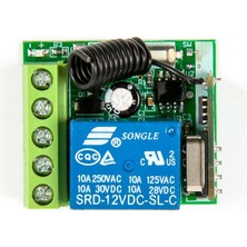 DC 12V 1 Kanallı 433 MHz Kablosuz RF Alıcılı Röle Modülü