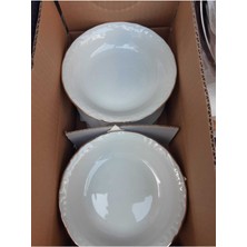 Porland Porselen 12'li Altın Yaldız 16 cm Çukur Tabak