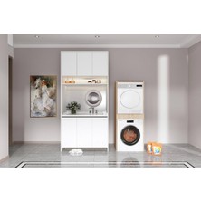 Esyah Ahşap-Banyo Dolabı Çamaşır Makinesi Dolabı Kurutma Makinesi Dolabı Çekmeceli