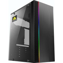 Officecase Kaira Temperli Cam Rgb Şerit Matx Bilgisayar Kasası