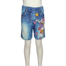 Urz Kids Daisy Duck Dijital Baskılı Kot Görünümlü Şort T-Shirt Takım