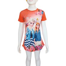 Urz Kids Elsa Anna Baskılı Yazlık T-Shirt