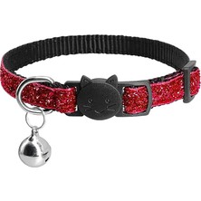 Shanhua Shop Kırmızı Stil Xs Beden Bling Kedi Tasması Hızlı Bırakma Kedi Tasmaları Ayarlanabilir Evcil Hayvan Yavru Kedi Köpek Tasması Kediler Için Çanlı Yavru Kedi Evcil Hayvan Ürünleri Güvenliği (Yurt Dışından)