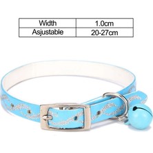 Shanhua Shop Mavi 2-JW0007 Stili Resim Olarak Isim Çanlı Kedi Tasması Küçük Köpek ve Yavru Kediler Için Evcil Hayvan Ürünü Kedi Tasmaları ve Kurşun Köpek Tasmaları J (Yurt Dışından)