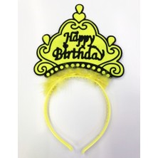 Periboia Happy Birthday Yazılı Neon Renk Taç 12 Adet