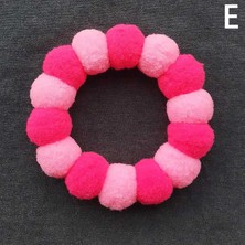 Shanhua Shop E Stili S Beden Sevimli Pom Pom Köpek Yaka Moda Dekoratif Peluş Kedi Yaka Pet Yaka Yavru Renkli Top Yaka Kolye Pet Aksesuarları (Yurt Dışından)