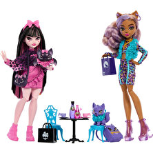 Mattel Two Monster High Dolls With Two Pets, Draculaura And Clawdeen Wolf - R Exclusive